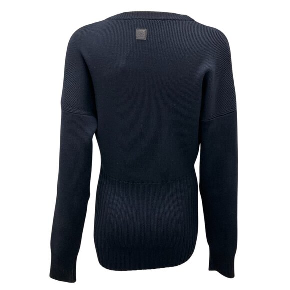 Loewe Navy Blue Marino Dropped Shoulder Knitted Jumper - Picture 3 of 5
